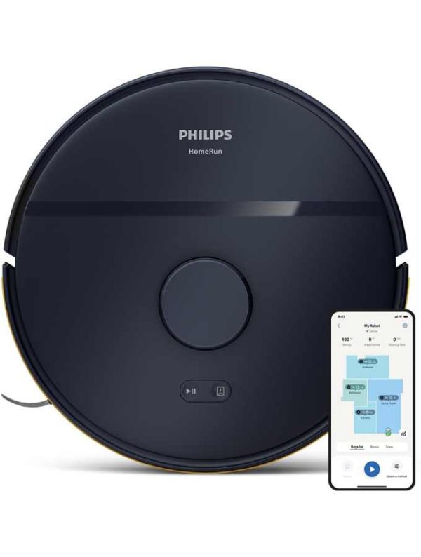 Philips Robot Vacuum - Long battery run-time - +130 minutes - Cleans up to 130 min on a single battery charge