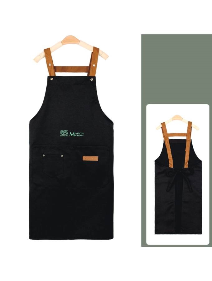 AP01BL - Maison Modena Cross-Back Utility Apron – Matte Black